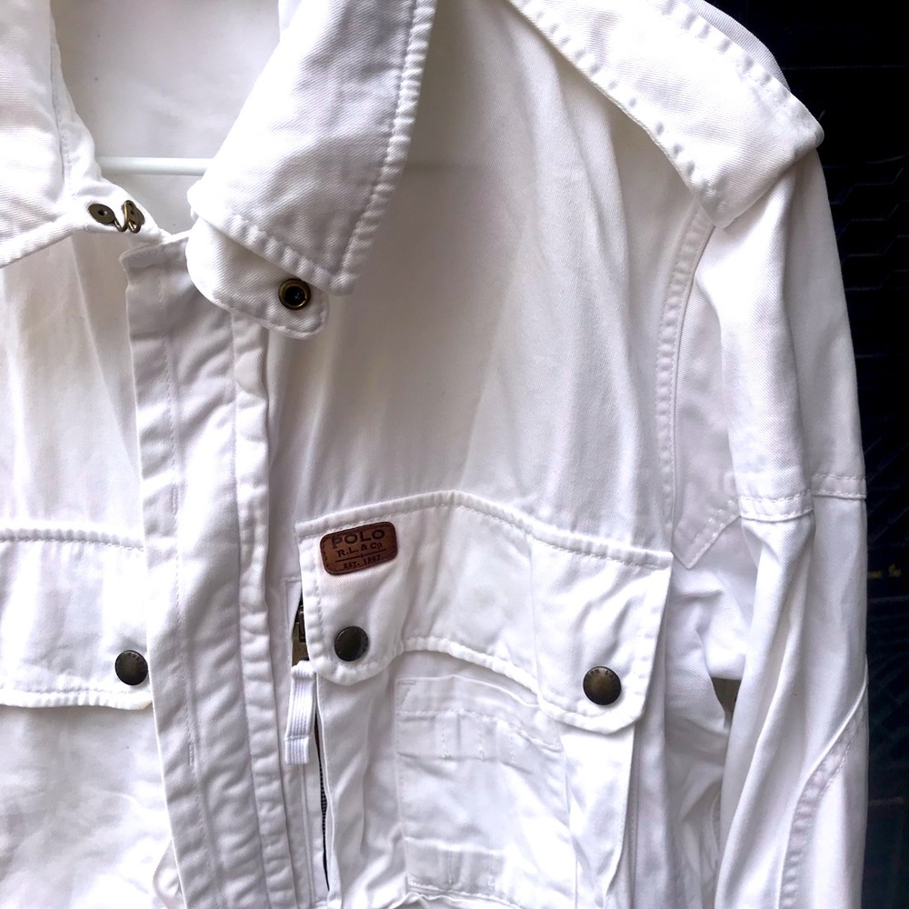 Polo jacket, pockets, thigh length